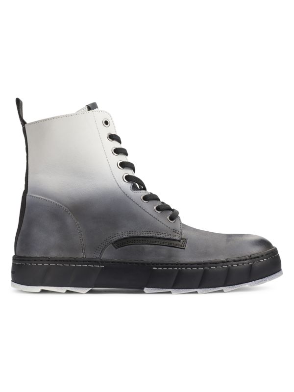 Karl Lagerfeld Paris Ombr Leather Combat Boots